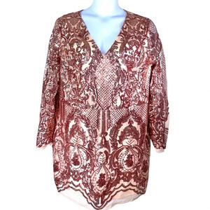 Beautiful Chicsoul sequined dress Gold size 3Xl